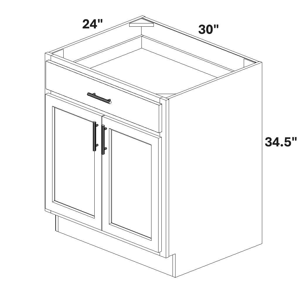 Base 2 Butt Doors / 1 Drawer w/ 2 ROTs
