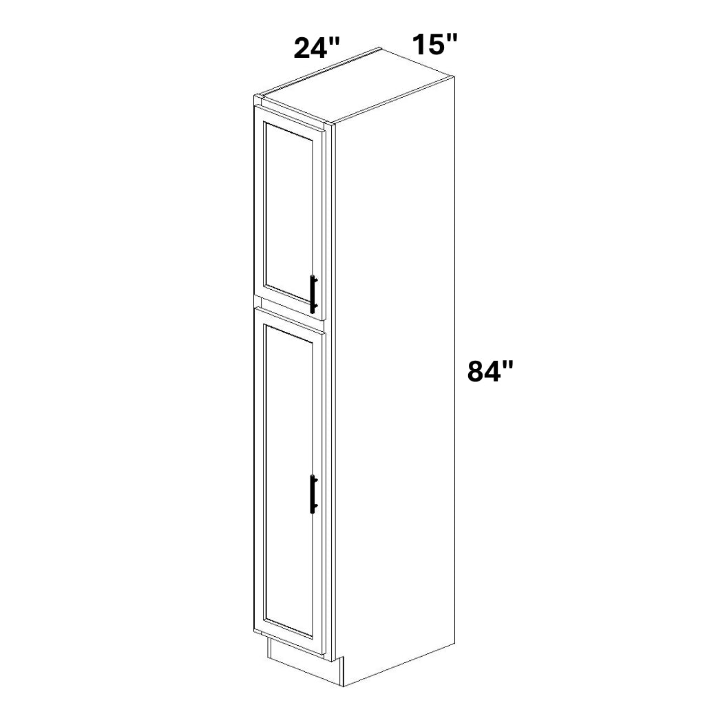 Pantry Cabinet Single Door Top and Bottom w/ 4 ROTs in Bottom