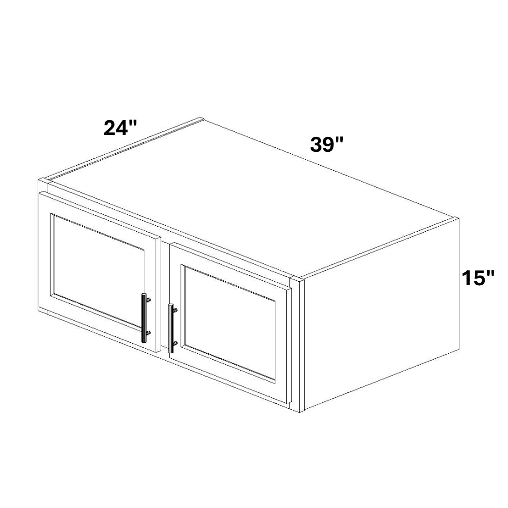 2 Door Wall Bridge Cabinet w/ Stile 24" Deep