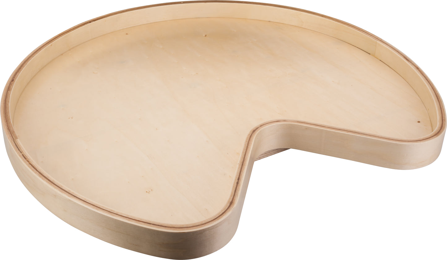28" Kidney Banded Wood Lazy Susan Shelf with Swivel for base corner cabinets