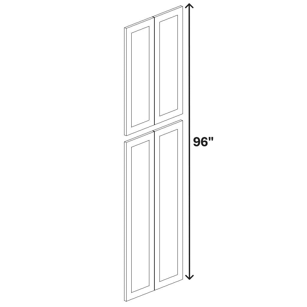 Loose Pair Deco Doors 22x40 & 22x48.5 for 96" Tall Cabinets 24" Deep