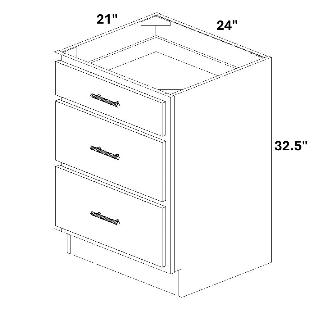 3 Drawer Vanity Base