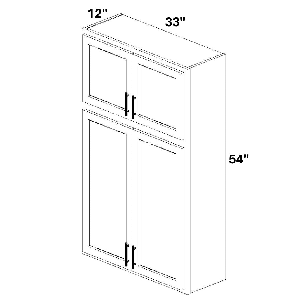 2 Door 18 over 36 Stacked Wall Cabinet