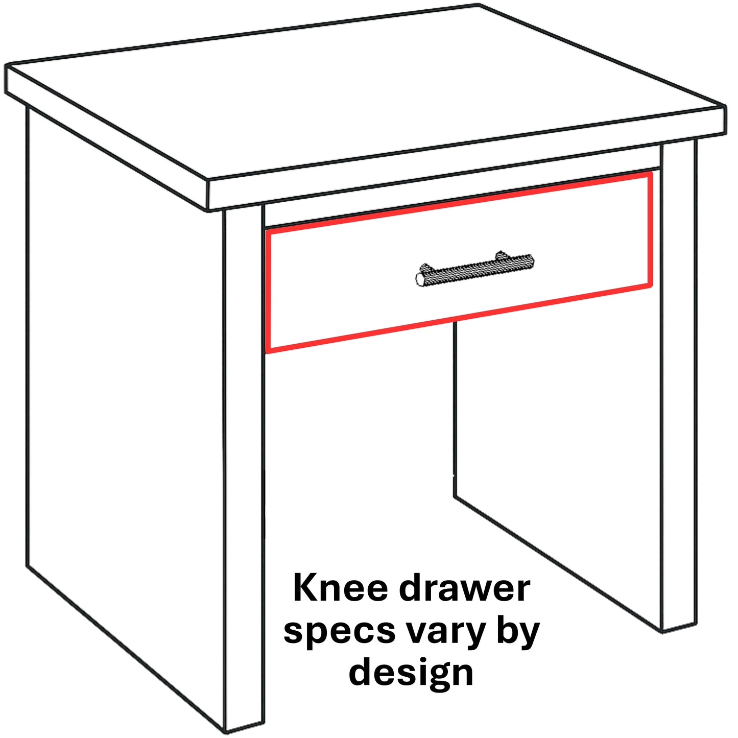 Short Kitchen Knee Drawer
