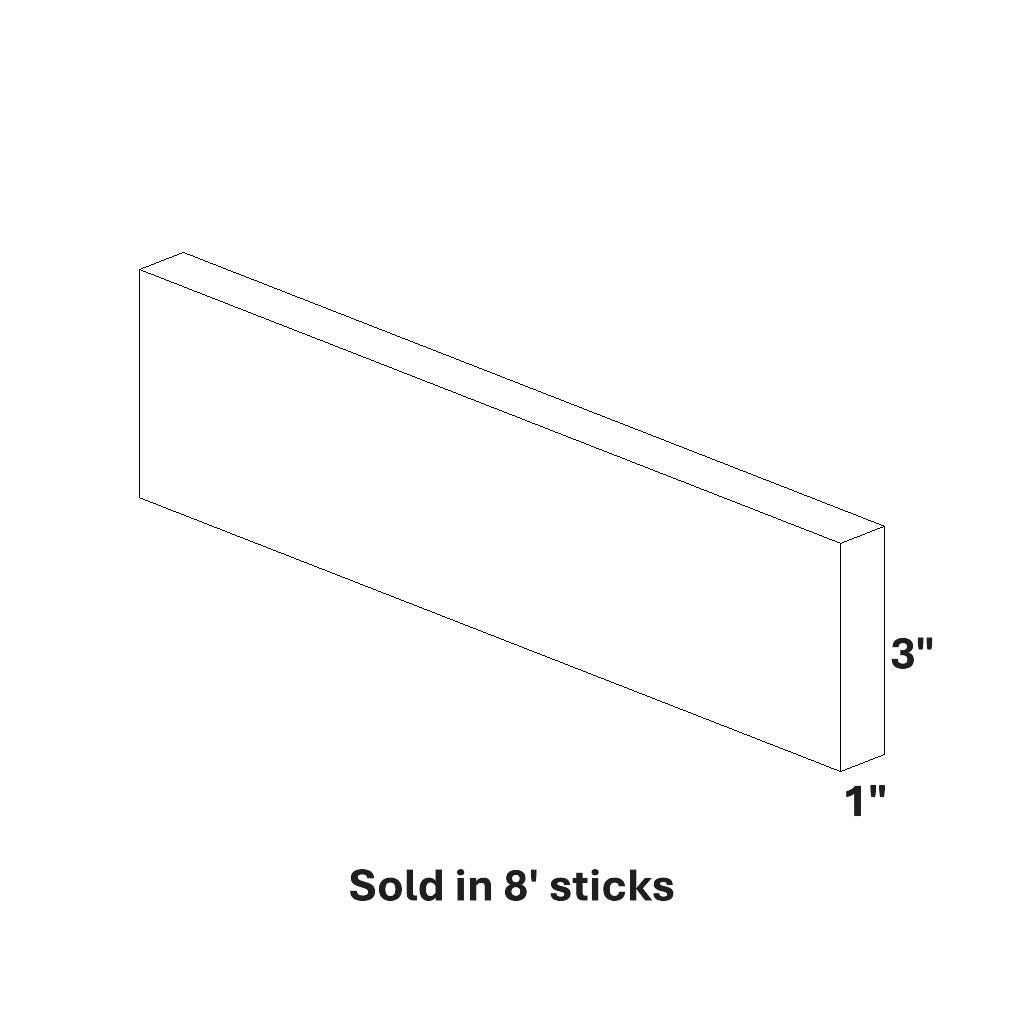 1" x 3" Straight crown (same as TF3x96)