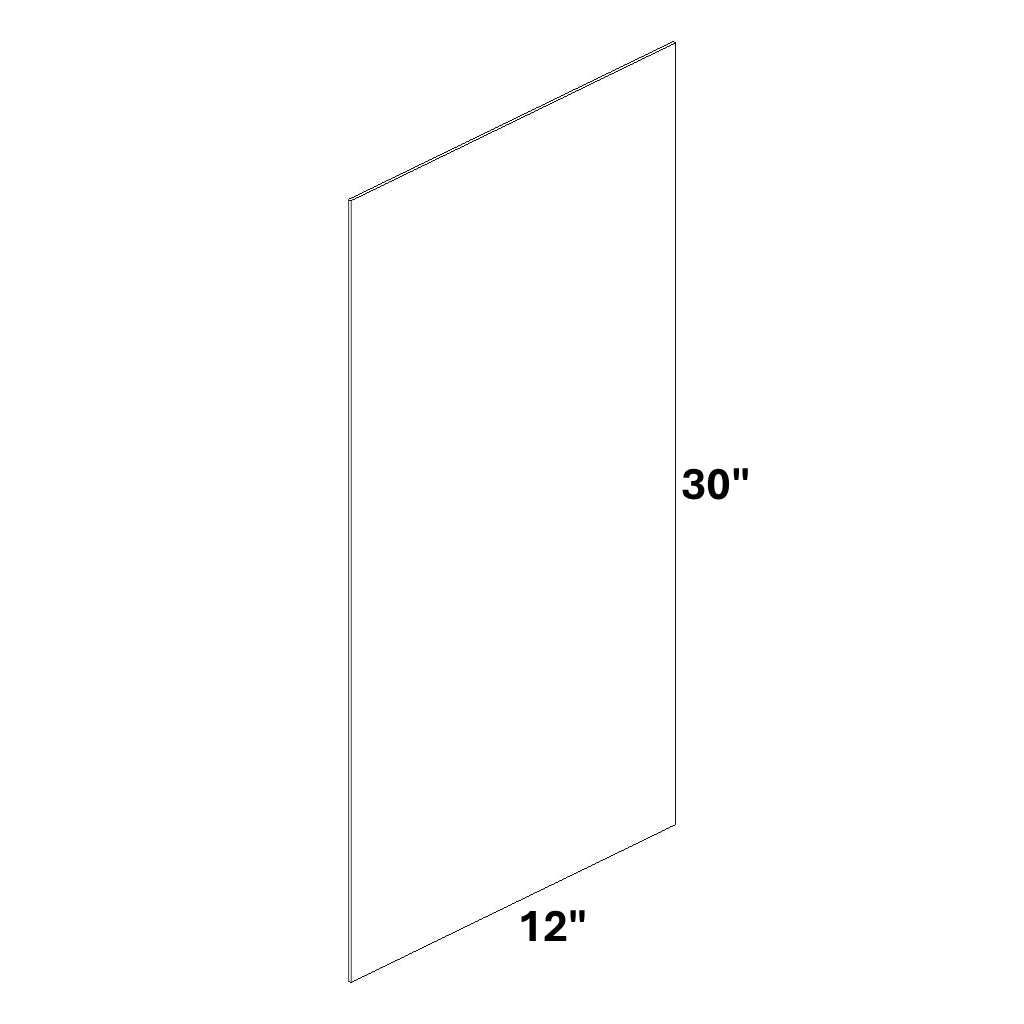 End panel for 30" Tall 12" Deep Wall cabinet (Universal)