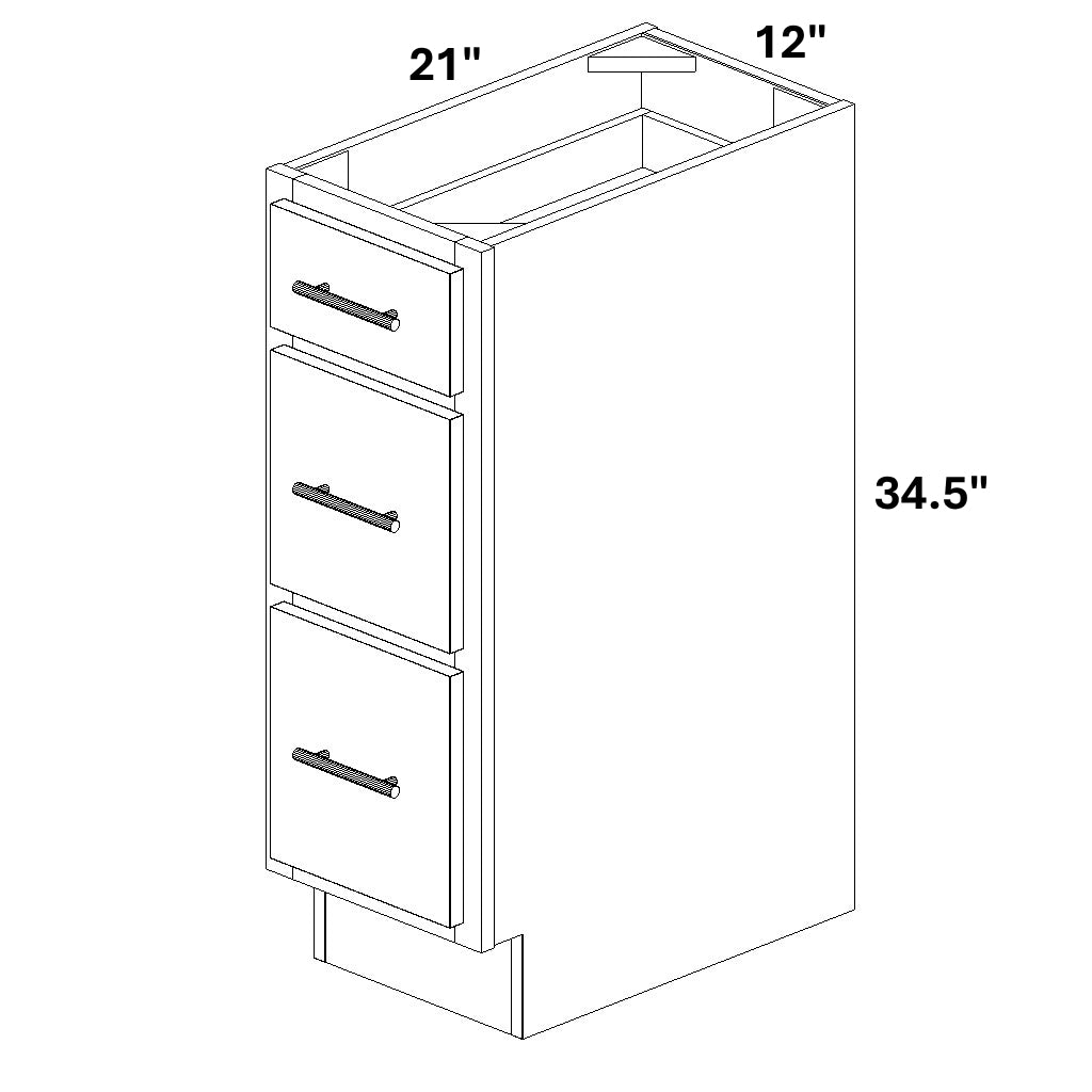 3 Drawer Vanity Base