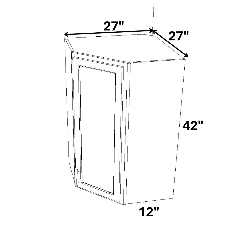 27 Wall Diagonal Corner Cabinet 15" Deep