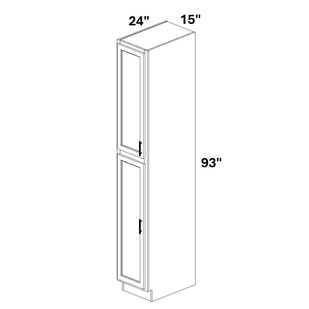 Pantry Cabinet Single Door Top and Bottom w/ 4 ROTs in Bottom