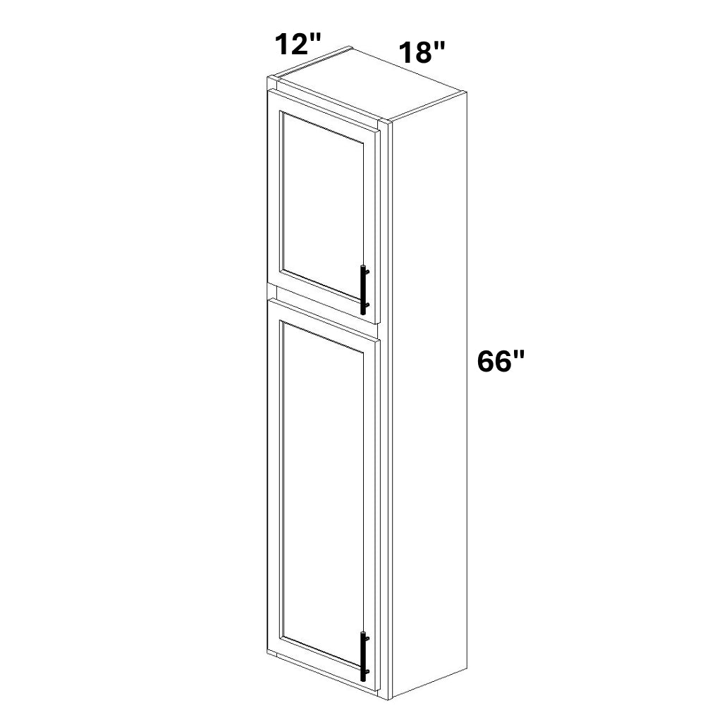 Single Door 24 over 42 Stacked Wall Cabinet