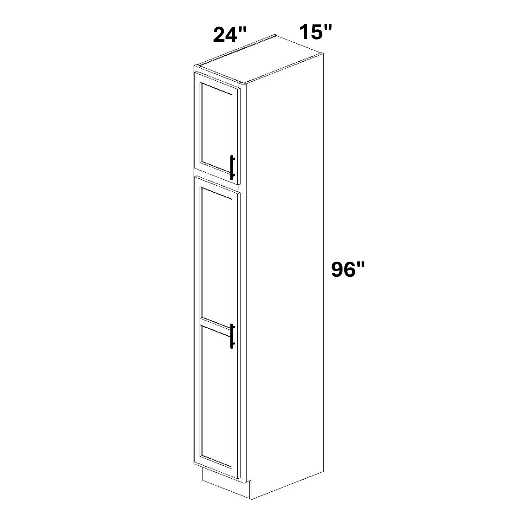 Pantry Cabinet Single Door Top and Bottom - 72 Configuration