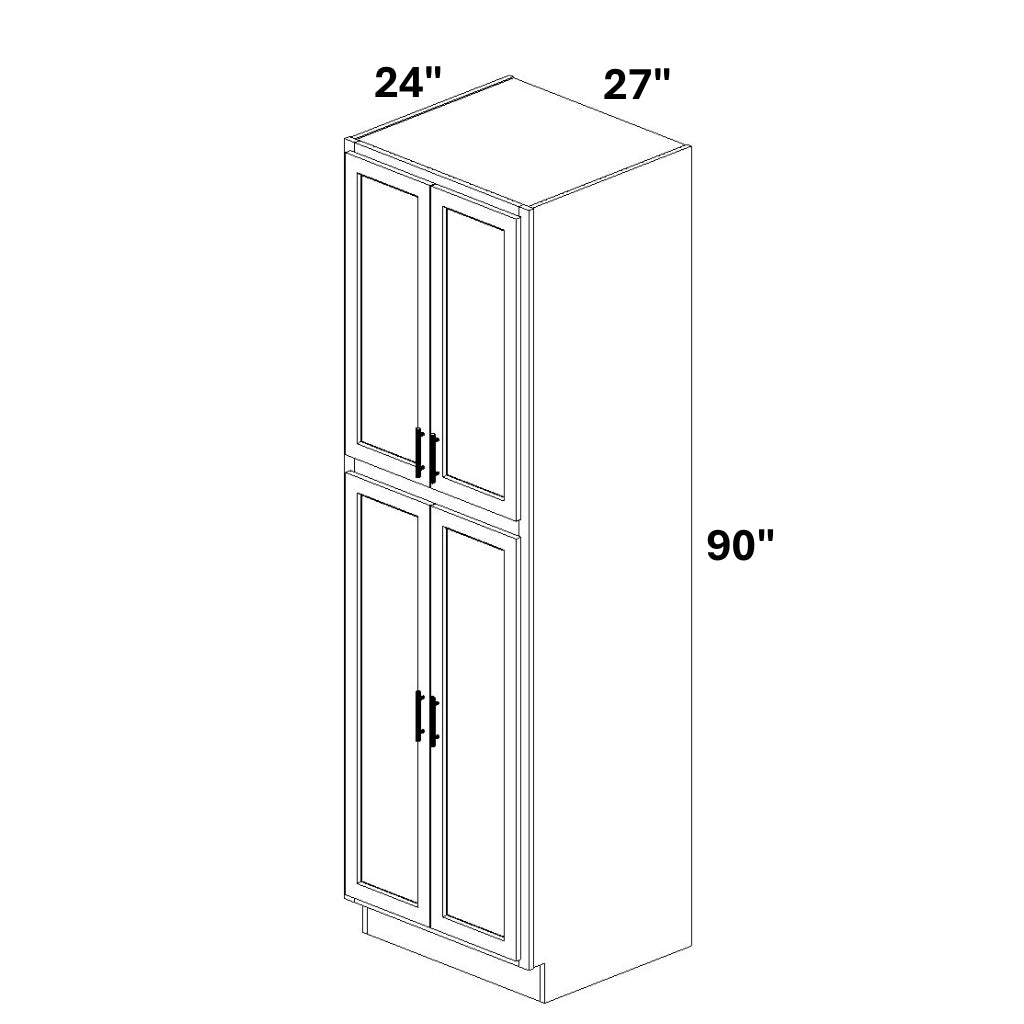 Pantry Cabinet Double Doors Top and Bottom