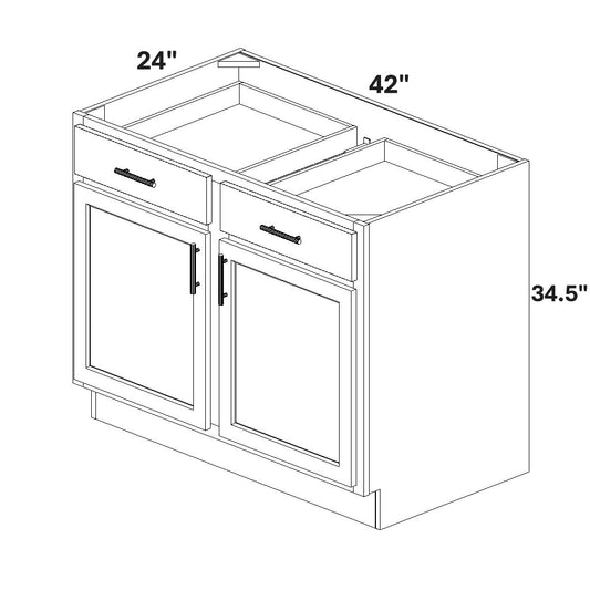 Base 2 Doors w/ Stile / 2 Drawers