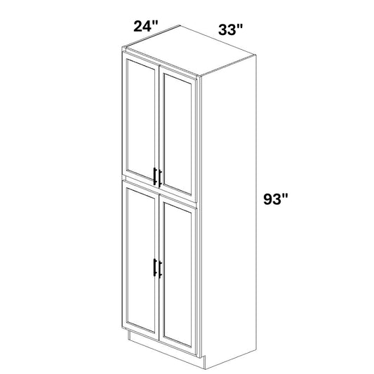 Pantry Cabinet Double Doors Top and Bottom