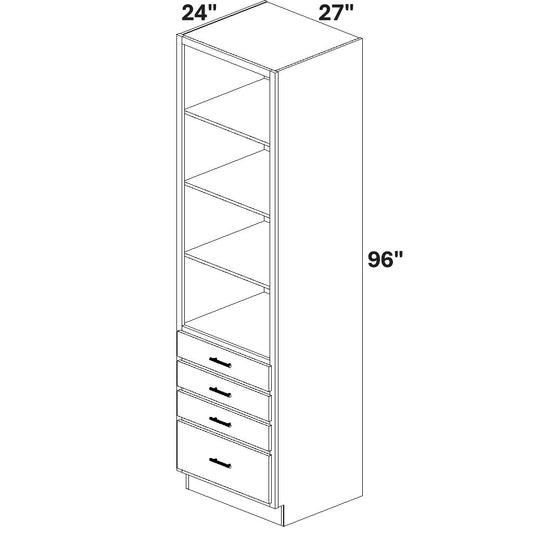 Closet Cabinet with 4 drawers at bottom