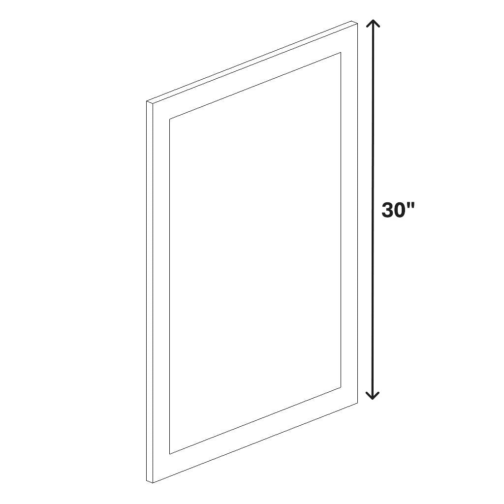 Loose Wall End Deco Door for 30" High x 12" Deep Cabinet