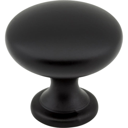 1-1/16" Diameter Matte Black Mushroom Knob