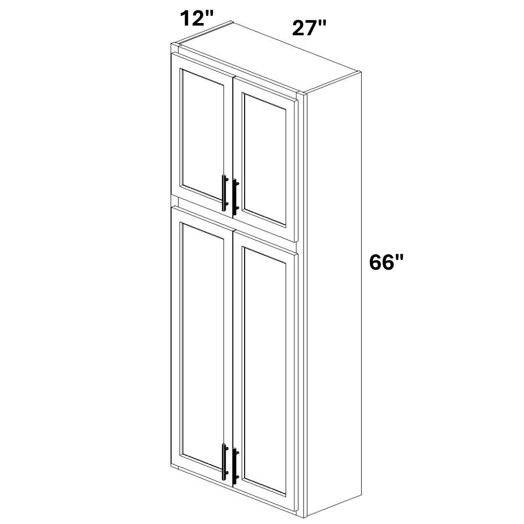2 Door 24 over 42 Stacked Wall Cabinet