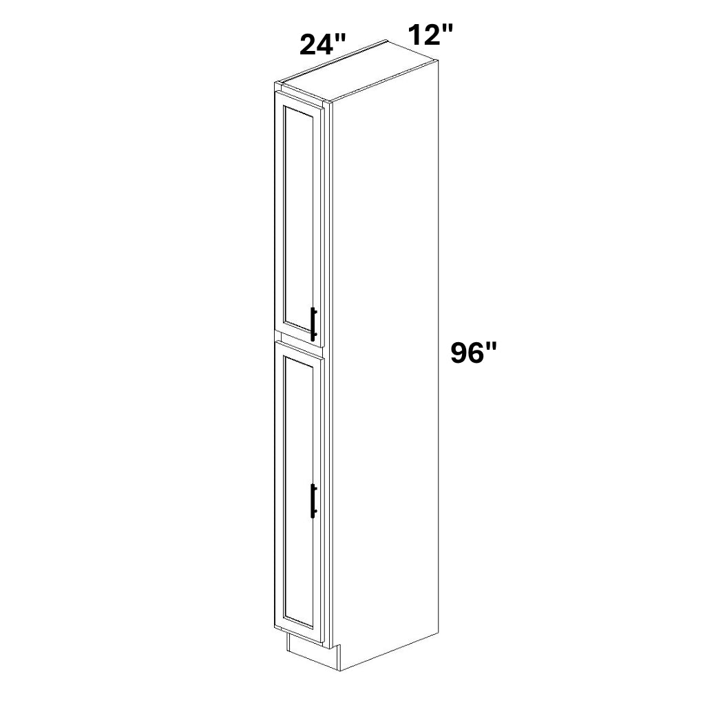 Pantry Cabinet Single Door Top and Bottom w/ 4 ROTs in Bottom