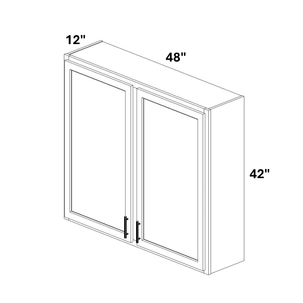 2 Door Wall Cabinet w/ Stile