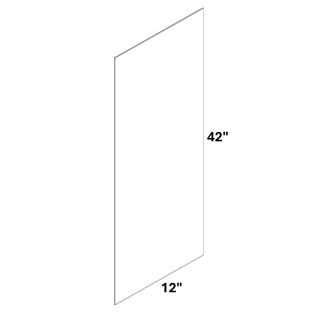 End panel for  42" Tall 12" Deep Wall cabinet (Universal)