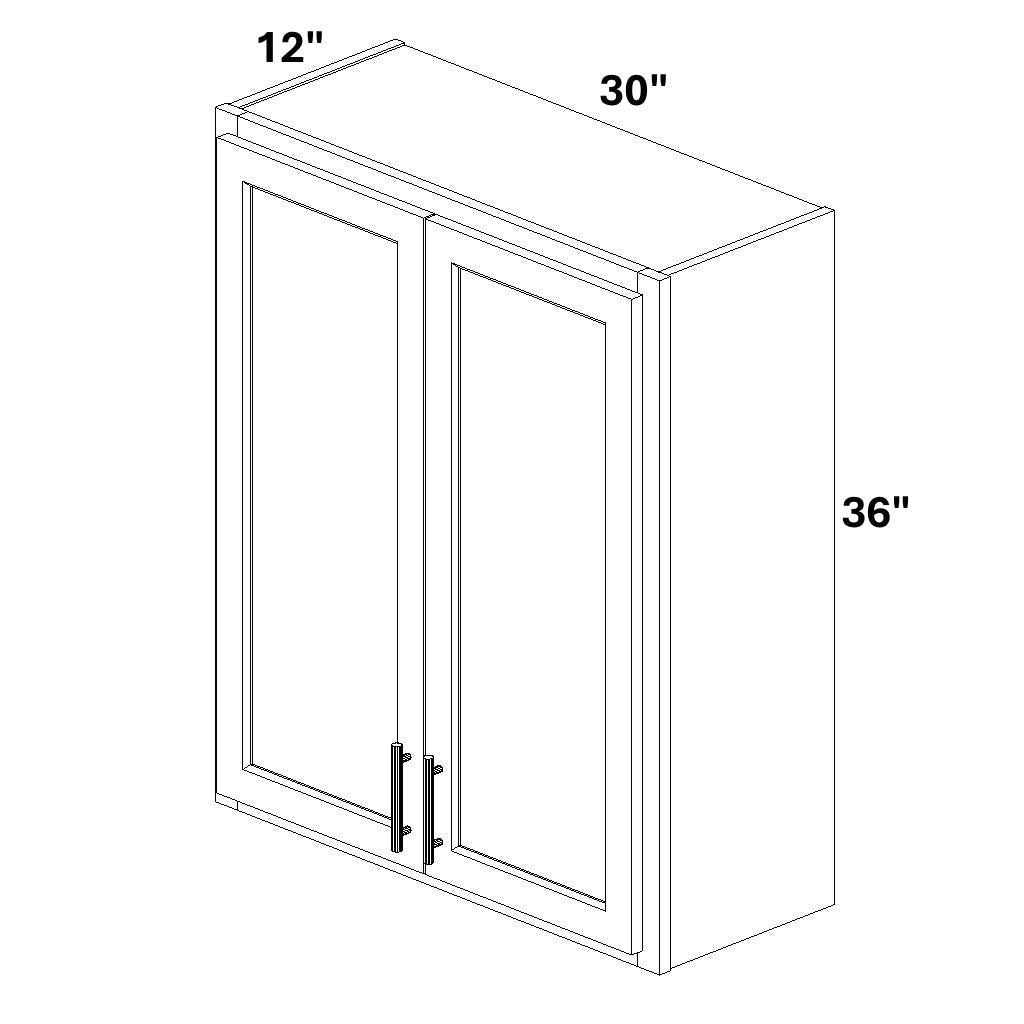 2 Butt Door Wall Cabinet