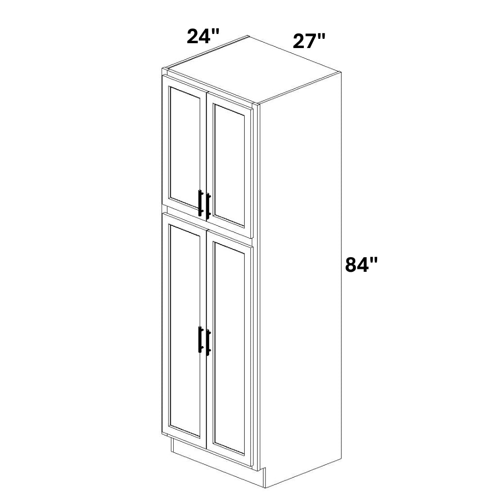Pantry Cabinet Butt Doors Top and Bottom w/ 4 ROTs in Bottom