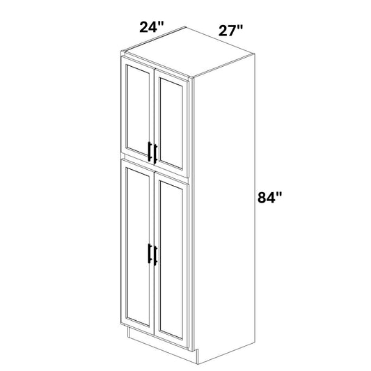 Pantry Cabinet Butt Doors Top and Bottom w/ 4 ROTs in Bottom
