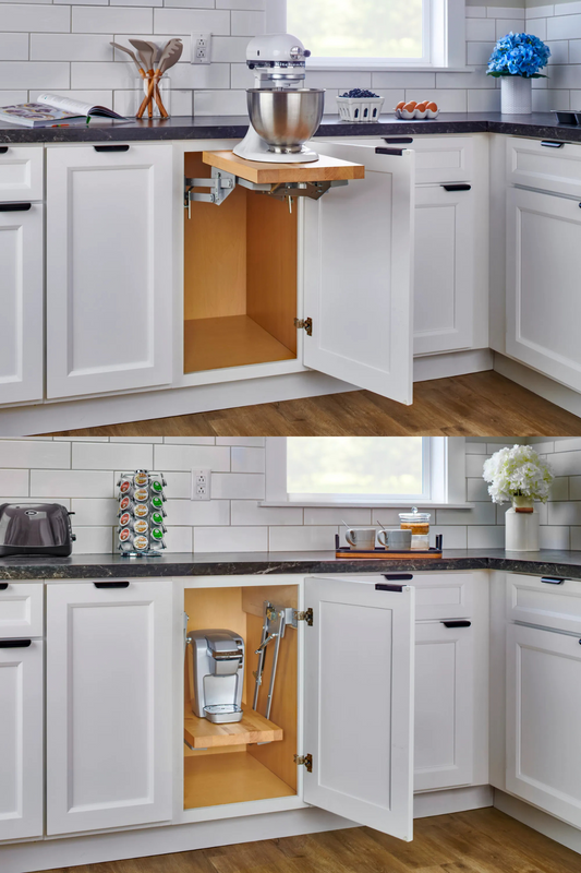 Appliance/Mixer Lift with Shelf for 15" opening (soft-close)