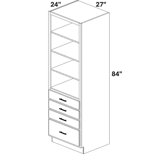 Closet Cabinet with 4 drawers at bottom