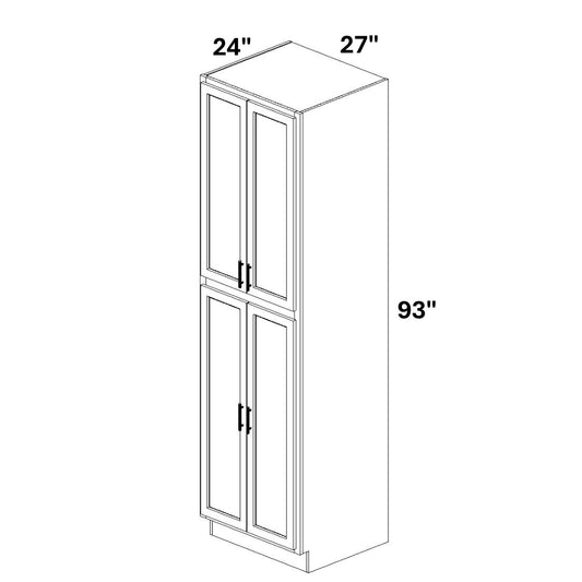 Pantry Cabinet Butt Doors Top and Bottom w/ 4 ROTs in Bottom
