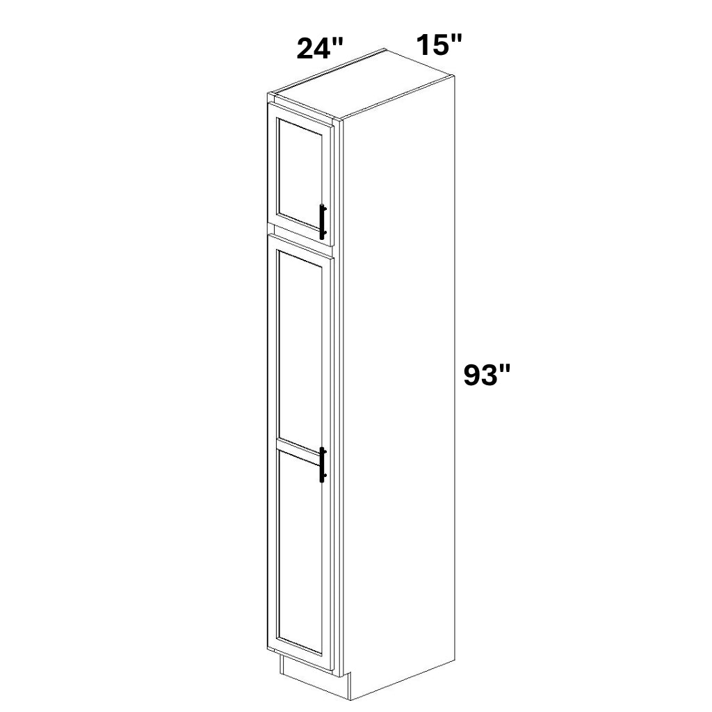 Pantry Cabinet Single Door Top and Bottom - 72 Configuration