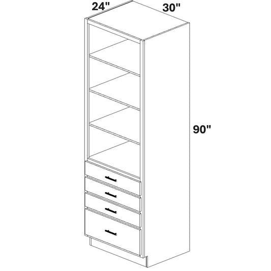 Closet Cabinet with 4 drawers at bottom