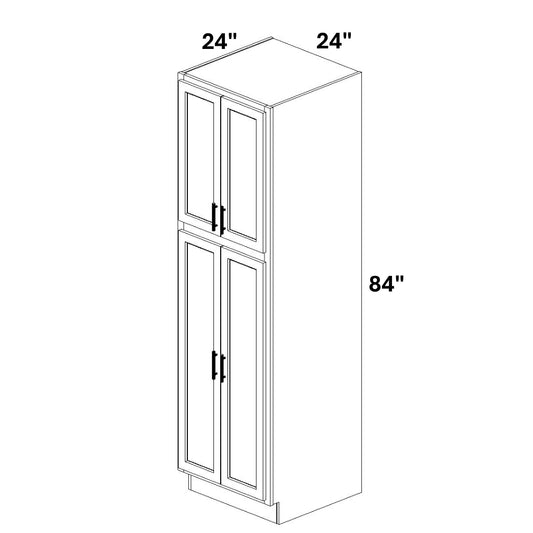 Pantry Cabinet Butt Doors Top and Bottom w/ 4 ROTs in Bottom