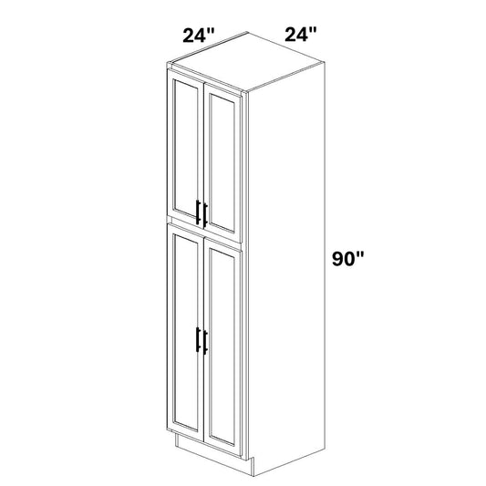 Pantry Cabinet Butt Doors Top and Bottom w/ 4 ROTs in Bottom