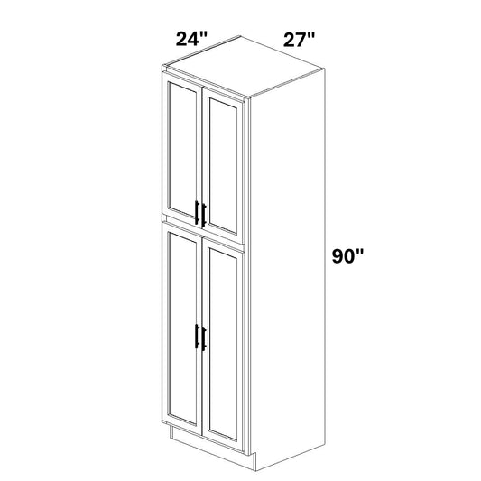 Pantry Cabinet Butt Doors Top and Bottom w/ 4 ROTs in Bottom