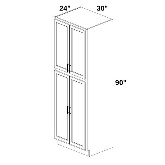 Pantry Cabinet Butt Doors Top and Bottom w/ 4 ROTs in Bottom