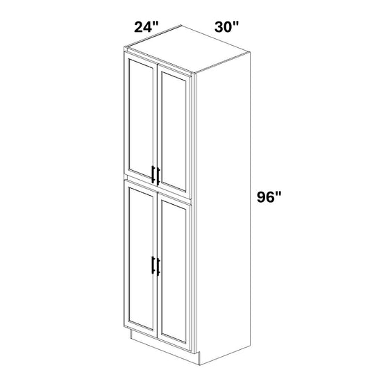 Pantry Cabinet Butt Doors Top and Bottom w/ 4 ROTs in Bottom