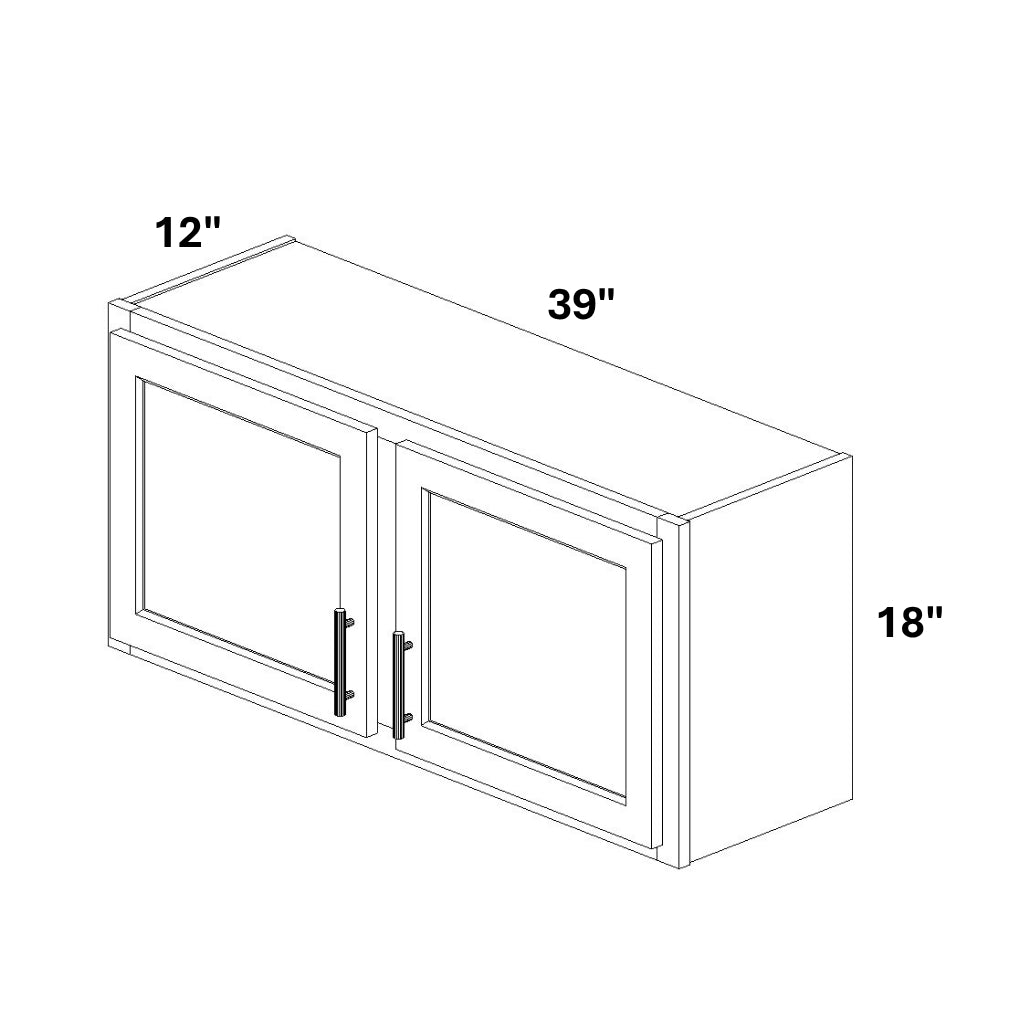 2 Door Wall Bridge Cabinet w/ Stile
