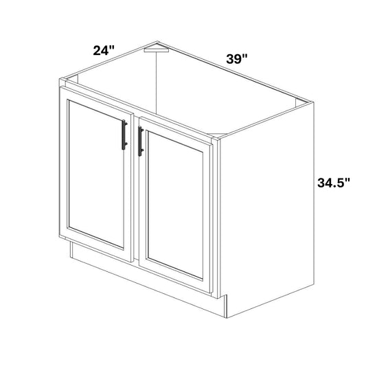 Sink Base 2 Full Height Doors w/ Center Stile