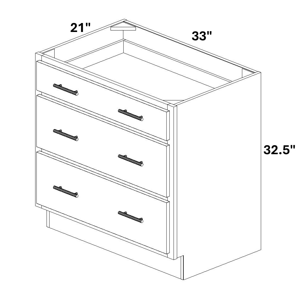3 Drawer Vanity Base
