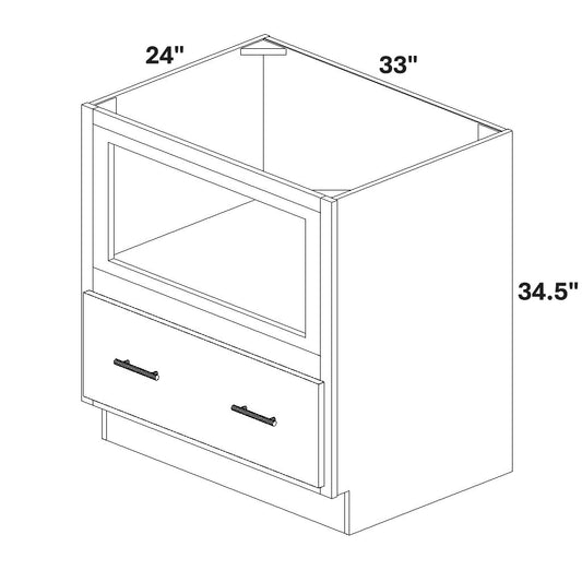 Microwave Base w/ Single Bottom Drawer