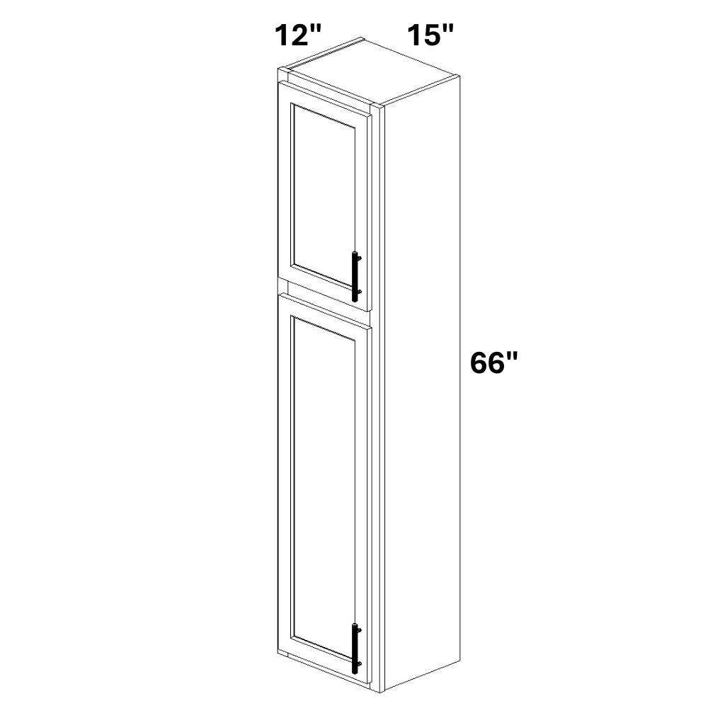 Single Door 24 over 42 Stacked Wall Cabinet