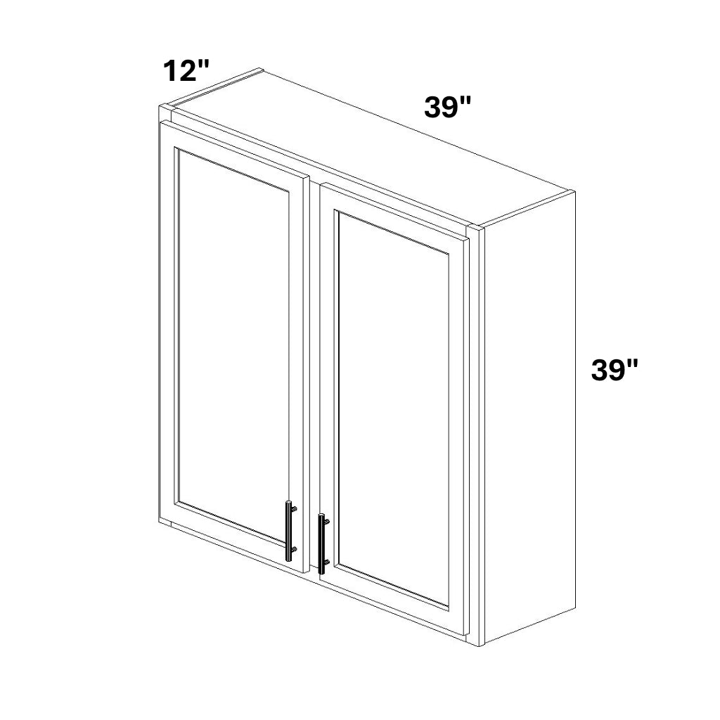 2 Door Wall Cabinet w/ Stile
